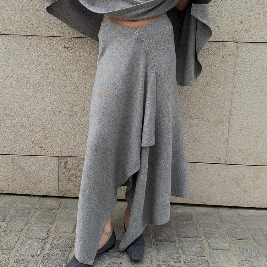 autumn collared short sleeved top, slim skirt suit, design, temperament, casual commuting autumn collared short sleeved top, slim skirt suit, design, temperament, casual commuting