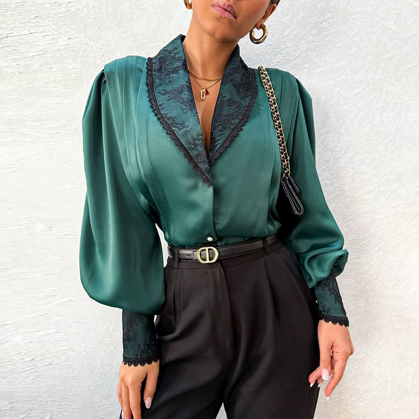 designed and elegant lapel cardigan top collar shirt for women designed and elegant lapel cardigan top collar shirt for women