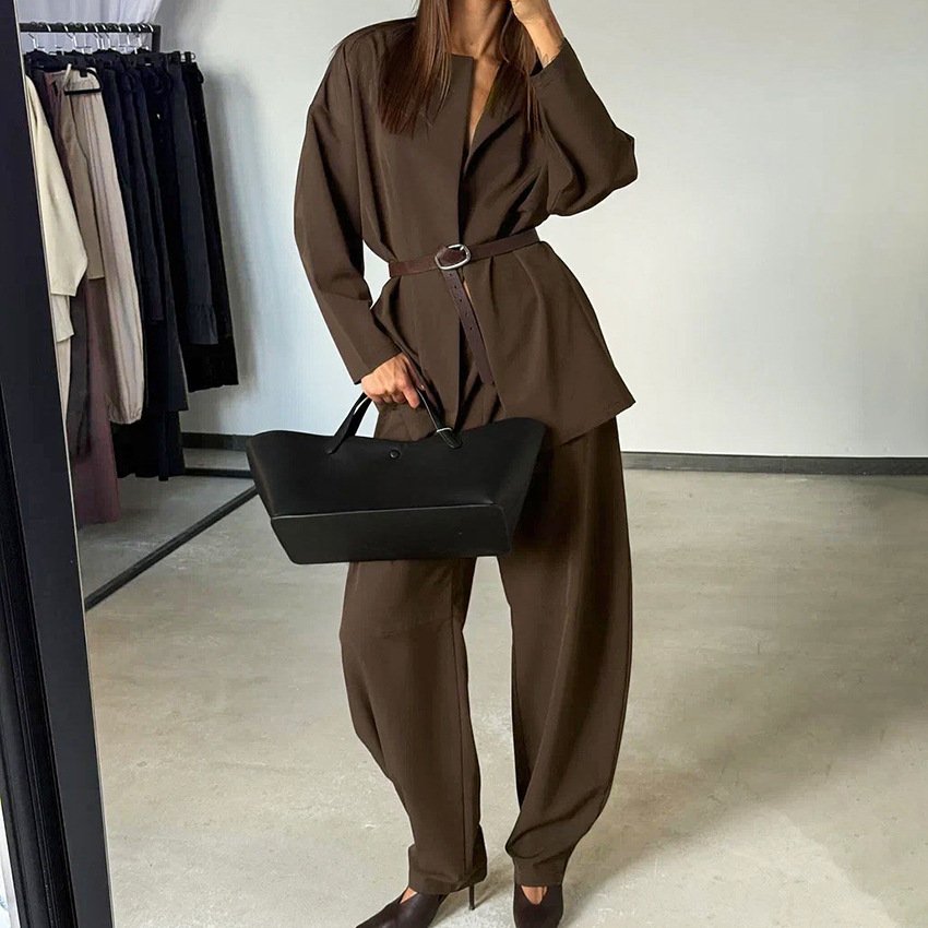 temperament small suit, waist top, harem pants, women's fashionable design temperament small suit, waist top, harem pants, women's fashionable design