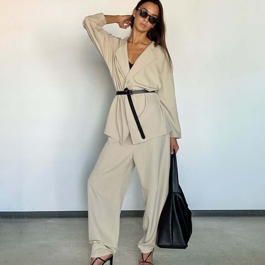 temperament small suit, waist top, harem pants, women's fashionable design temperament small suit, waist top, harem pants, women's fashionable design