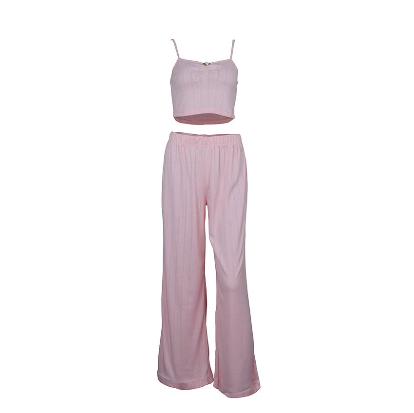 camisole, loose wide leg pants two piece set for women, design, temperament, casual commuting camisole, loose wide leg pants two piece set for women, design, temperament, casual commuting