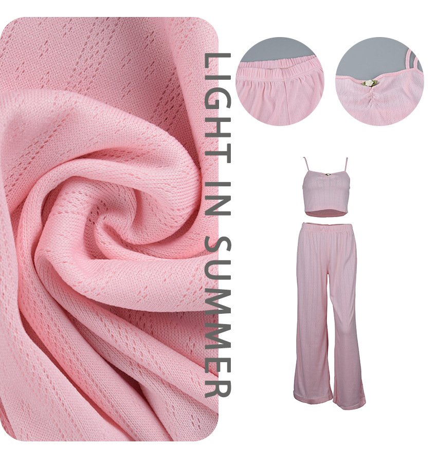 camisole, loose wide leg pants two piece set for women, design, temperament, casual commuting camisole, loose wide leg pants two piece set for women, design, temperament, casual commuting