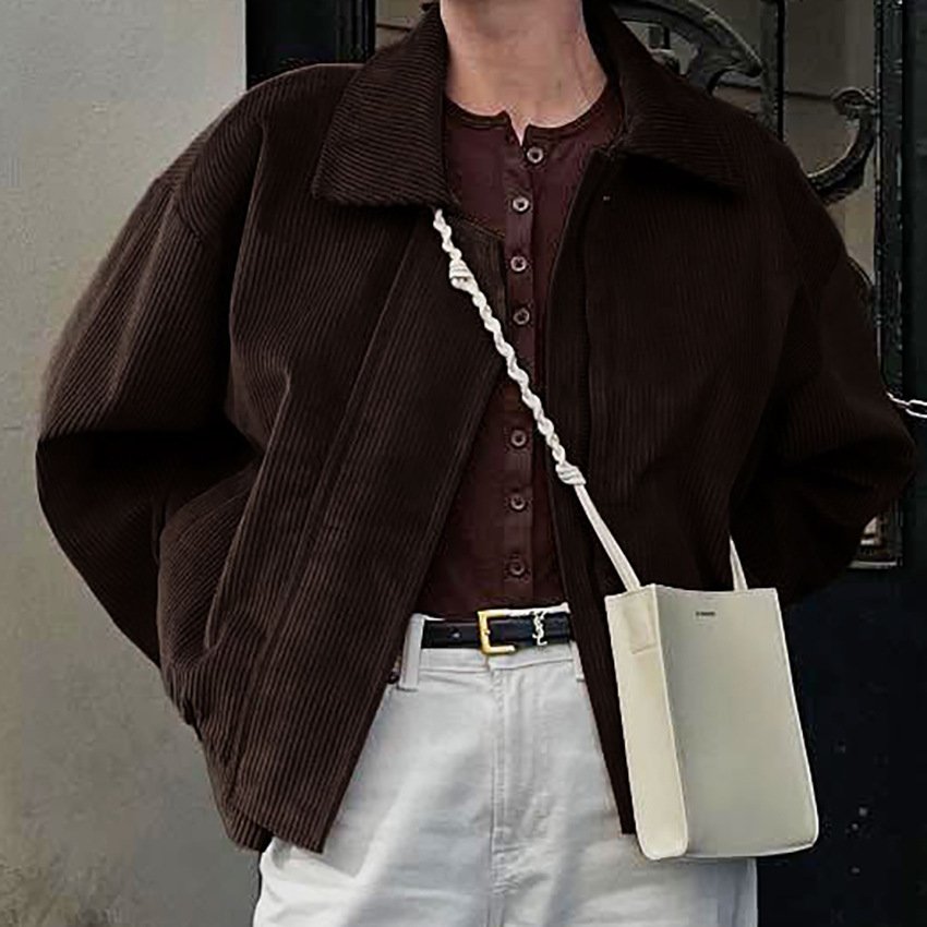 hong kong style retro brown loose jacket women's design stylish temperament jacket commuting hong kong style retro brown loose jacket women's design stylish temperament jacket commuting