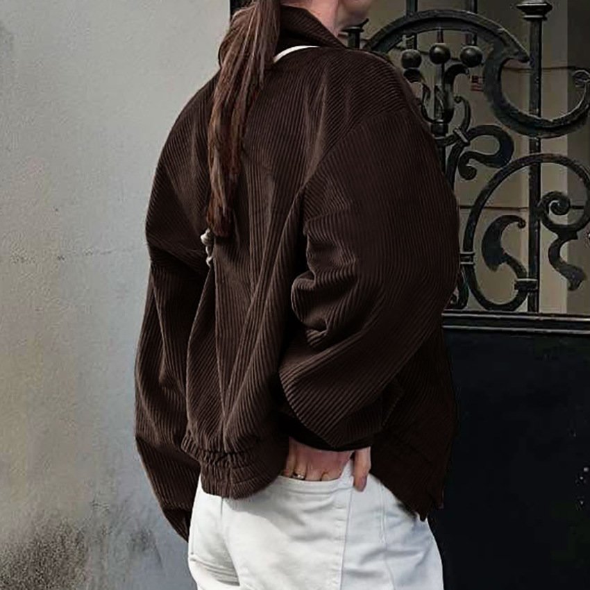 hong kong style retro brown loose jacket women's design stylish temperament jacket commuting hong kong style retro brown loose jacket women's design stylish temperament jacket commuting