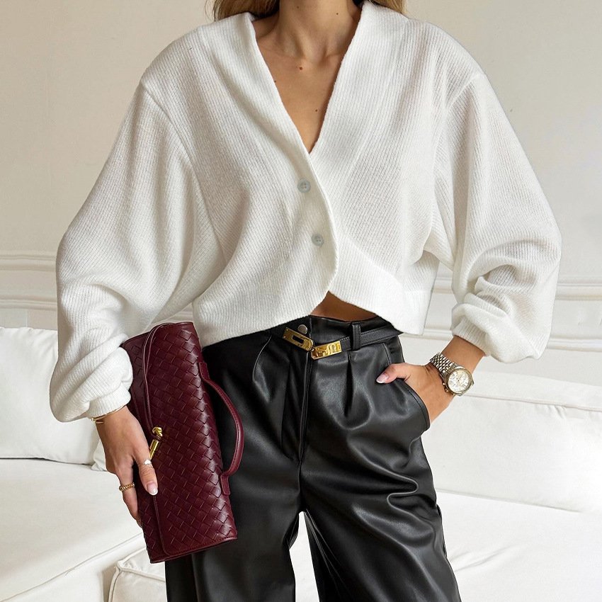 collar style commuting slim fit top for women, versatile fashionable sweater jacket collar style commuting slim fit top for women, versatile fashionable sweater jacket