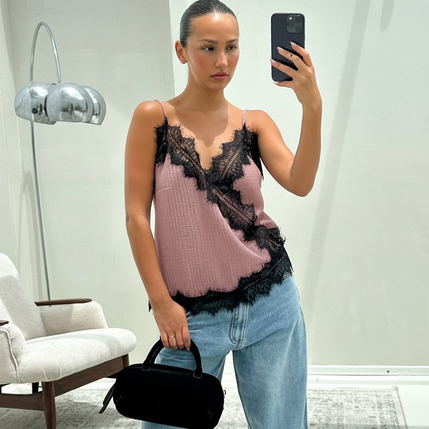 fashionable and sexy lace camisole versatile and elegant top for commuting fashionable and sexy lace camisole versatile and elegant top for commuting