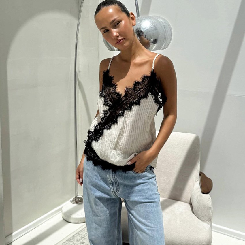 fashionable and sexy lace camisole versatile and elegant top for commuting fashionable and sexy lace camisole versatile and elegant top for commuting