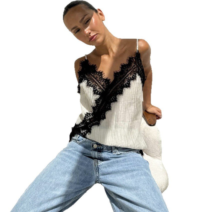 fashionable and sexy lace camisole versatile and elegant top for commuting fashionable and sexy lace camisole versatile and elegant top for commuting