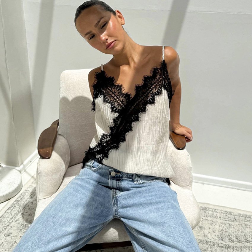 fashionable and sexy lace camisole versatile and elegant top for commuting fashionable and sexy lace camisole versatile and elegant top for commuting