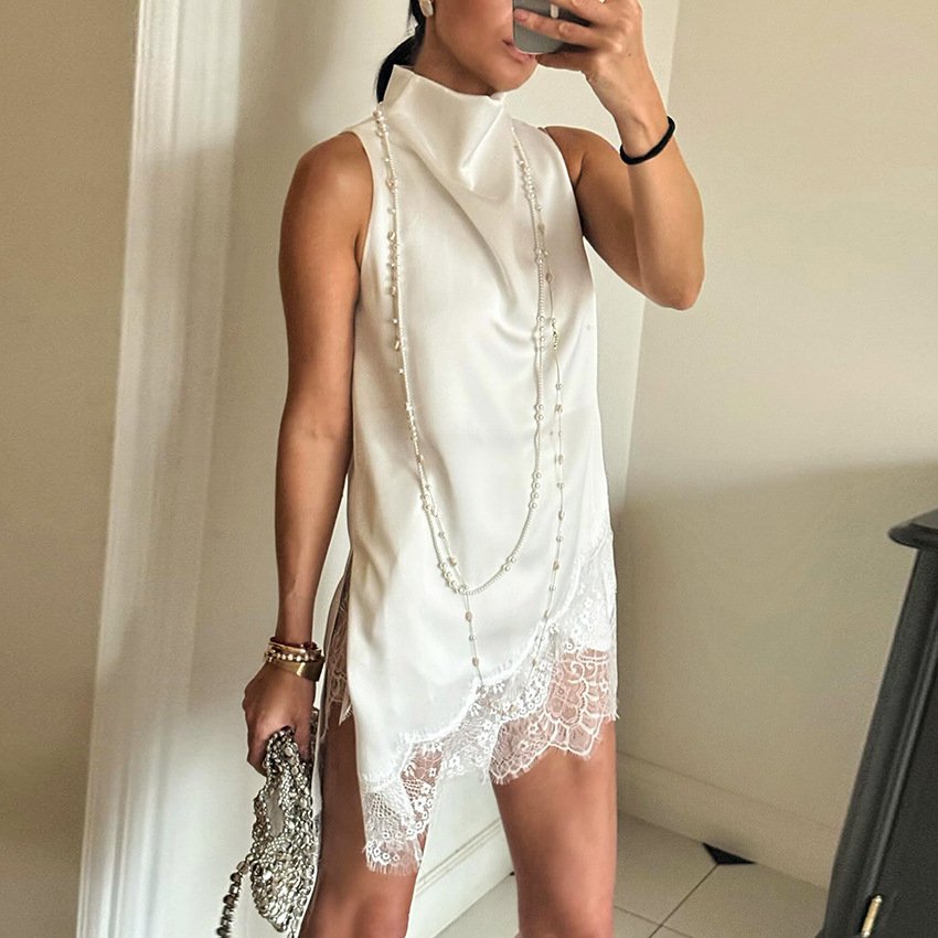 fashionable design and sexy lace halter top skirt suit fashionable design and sexy lace halter top skirt suit