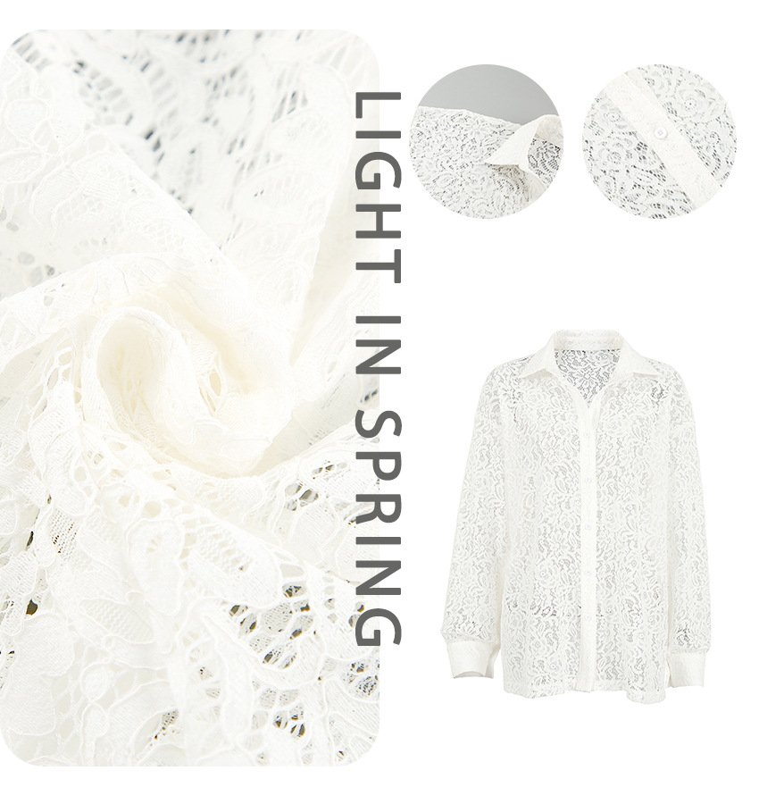 early autumn lace hollow shirt jacket design fashion shirt women see through casual early autumn lace hollow shirt jacket design fashion shirt women see through casual