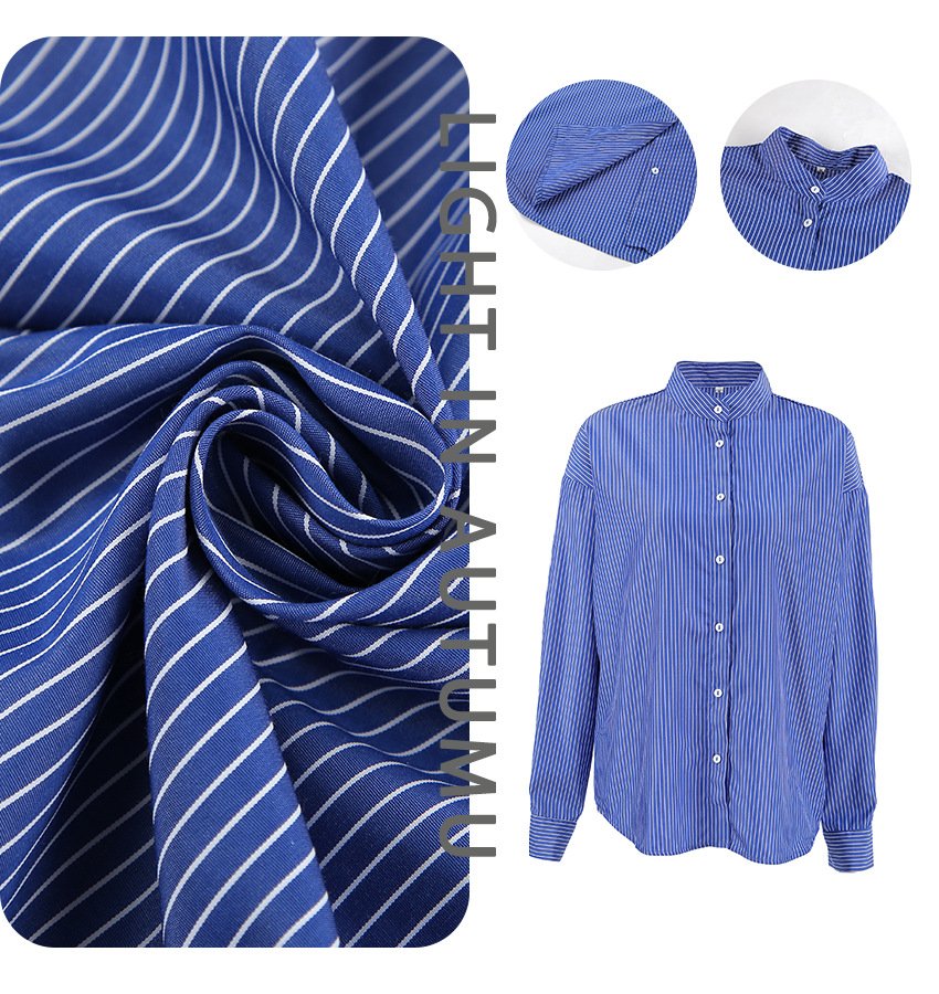 striped high end simple and versatile women's shirts niche personalized tops for women striped high end simple and versatile women's shirts niche personalized tops for women