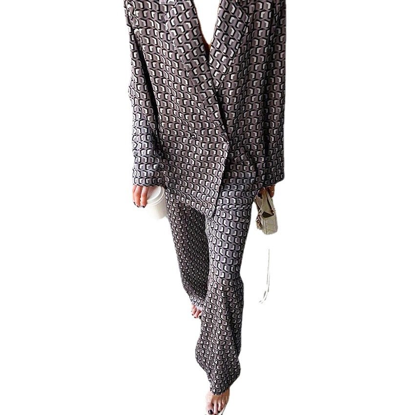 printed suit, jacket, trousers, women's casual wear, commuting niche printed suit, jacket, trousers, women's casual wear, commuting niche