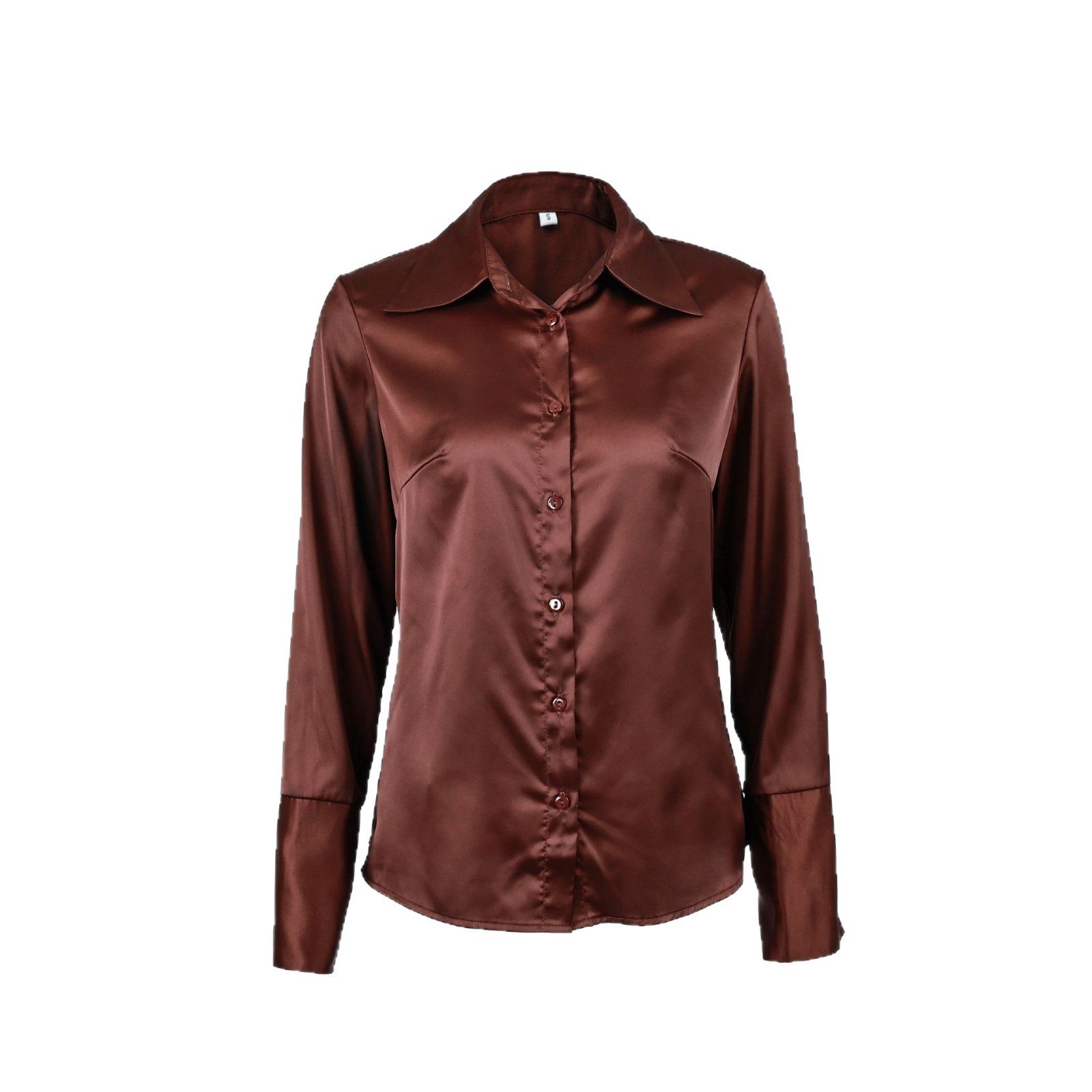 satin slim simple cardigan white shirt fashionable long sleeve top satin slim simple cardigan white shirt fashionable long sleeve top