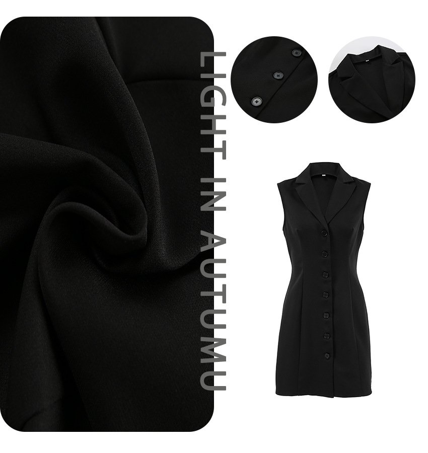 design sense, slim and versatile black dress, niche thin short skirt for commuting design sense, slim and versatile black dress, niche thin short skirt for commuting