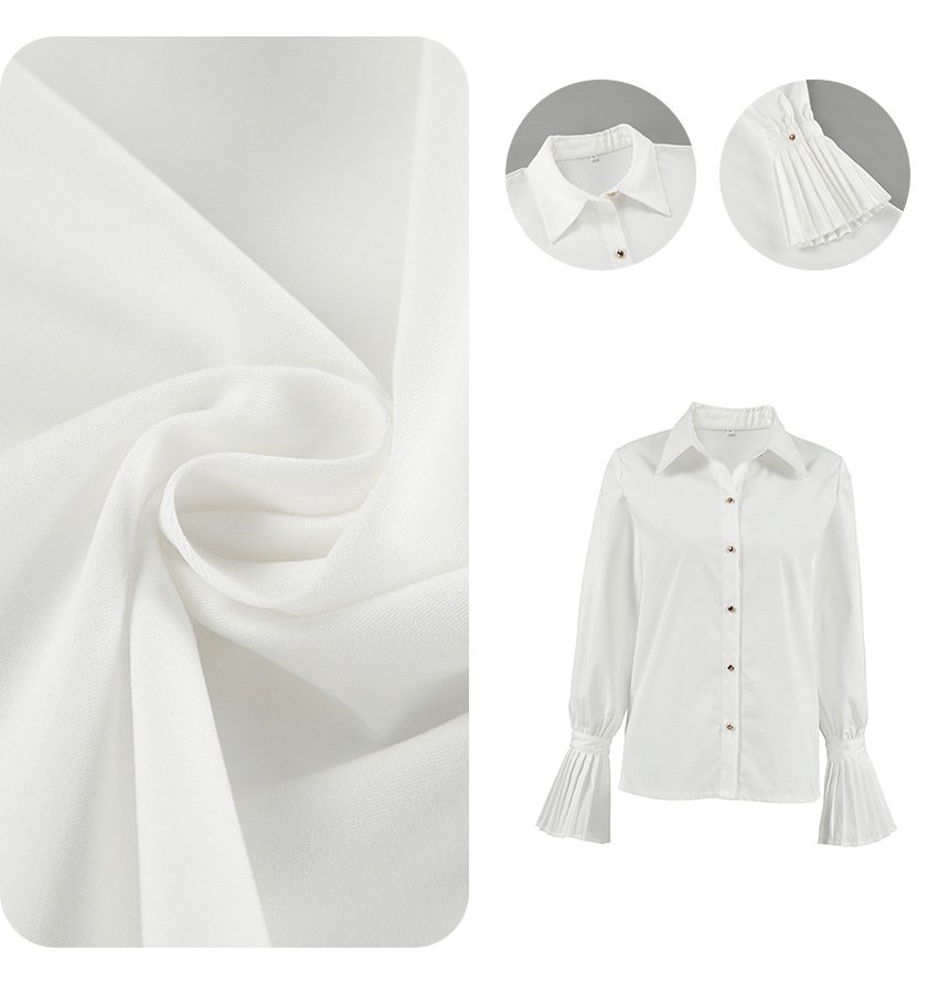 palace style long sleeved shirt for women, niche design, bell sleeves, temperament, versatile for commuting palace style long sleeved shirt for women, niche design, bell sleeves, temperament, versatile for commuting