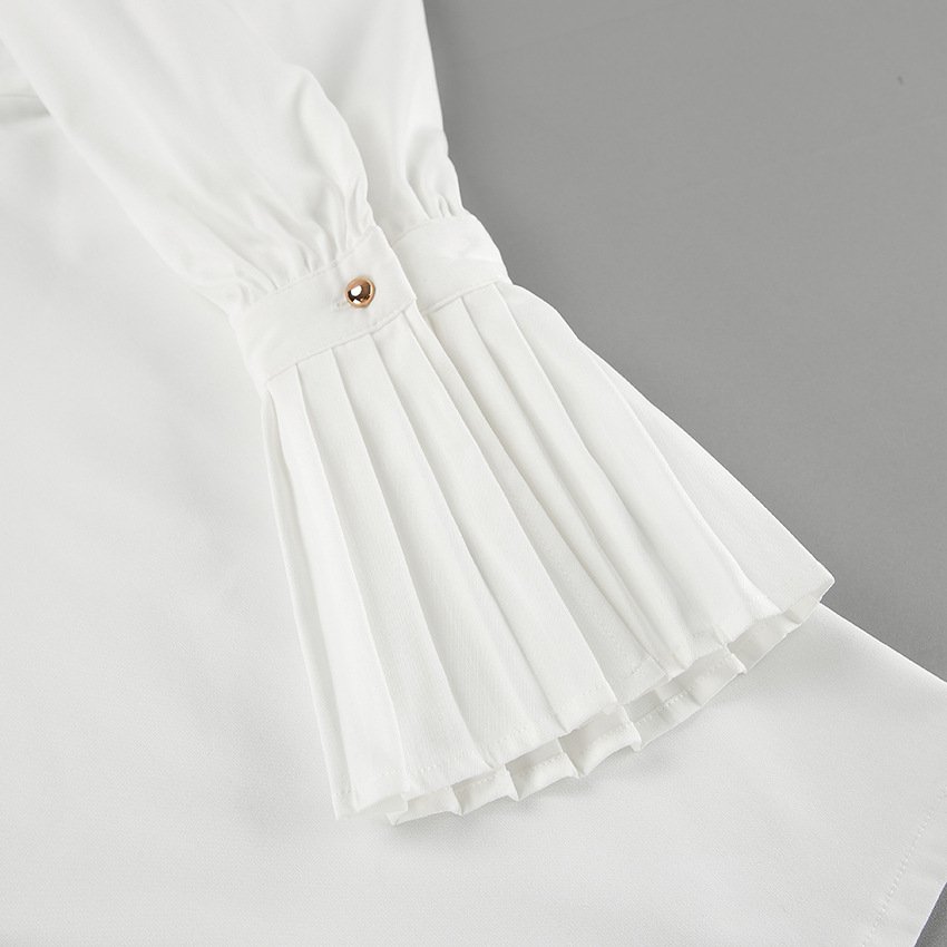 palace style long sleeved shirt for women, niche design, bell sleeves, temperament, versatile for commuting palace style long sleeved shirt for women, niche design, bell sleeves, temperament, versatile for commuting