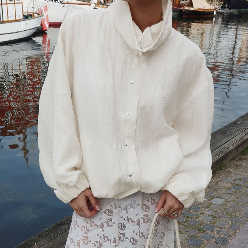 windproof jacket design, apricot stand collar outdoor jacket, stylish and commuting style windproof jacket design, apricot stand collar outdoor jacket, stylish and commuting style